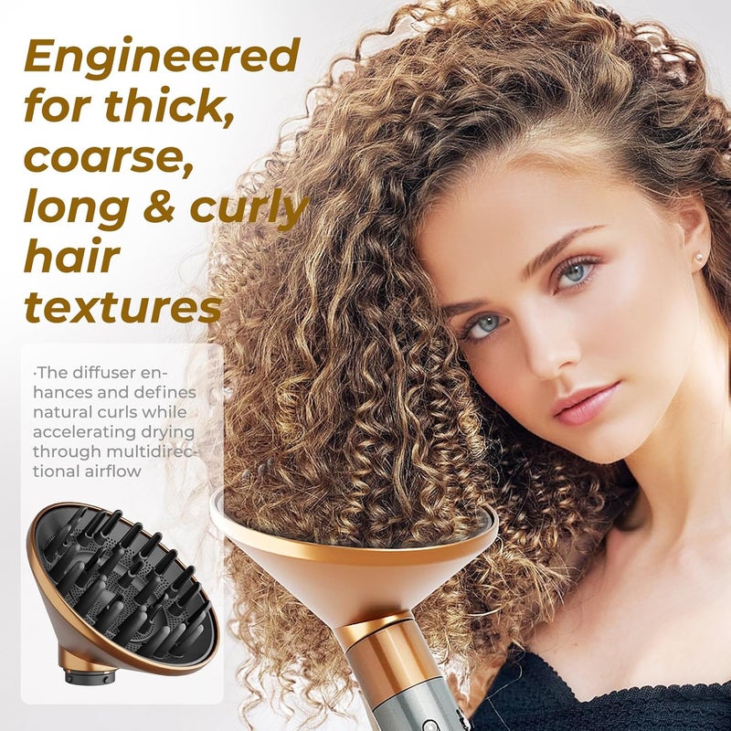 AIKOLZON Upgraded Diffuser Attachment for Dyson Airwrap HS01/HS05/HS08 - Quick-Dry Curly Hair Nozzle, Heat-Resistant & Lightweight Design, Reduces Frizz for Na - Image 2
